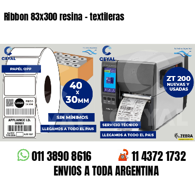 Ribbon 83x300 resina - textileras