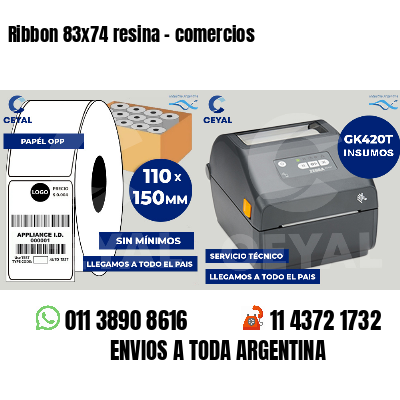 Ribbon 83x74 resina - comercios