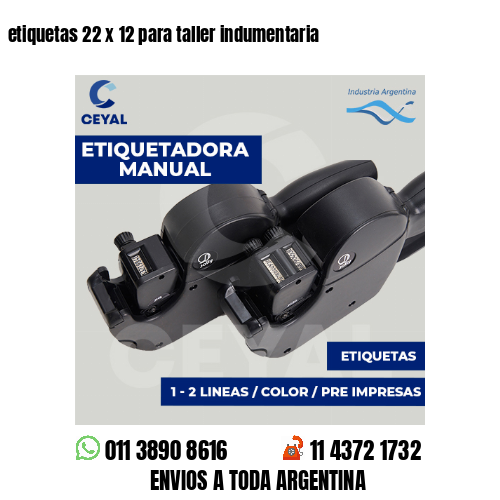 etiquetas 22 x 12 para taller indumentaria