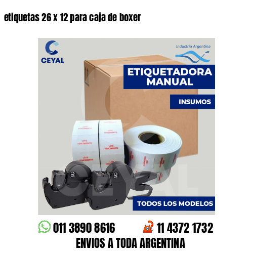 etiquetas 26 x 12 para caja de boxer 