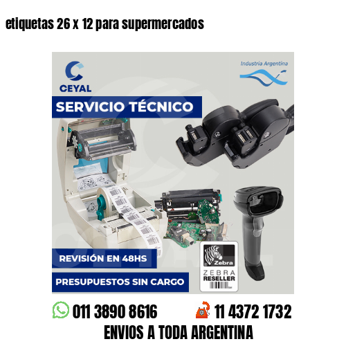 etiquetas 26 x 12 para supermercados