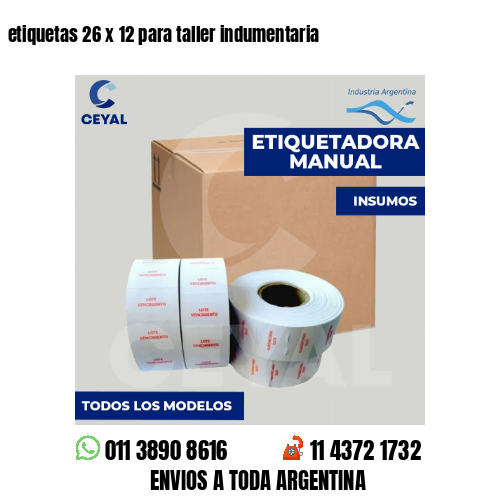 etiquetas 26 x 12 para taller indumentaria
