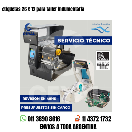 etiquetas 26 x 12 para taller indumentaria