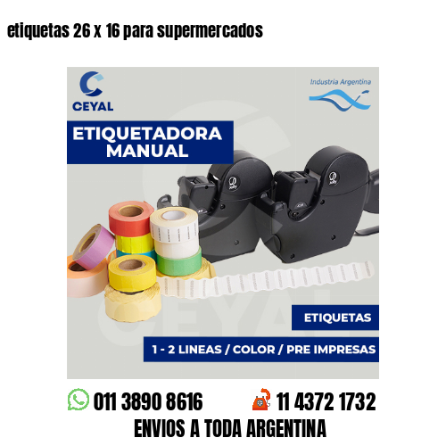 etiquetas 26 x 16 para supermercados