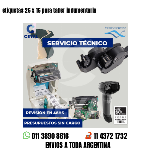 etiquetas 26 x 16 para taller indumentaria