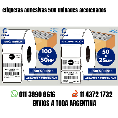 etiquetas adhesivas 500 unidades alcolchados