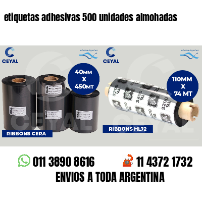 etiquetas adhesivas 500 unidades almohadas