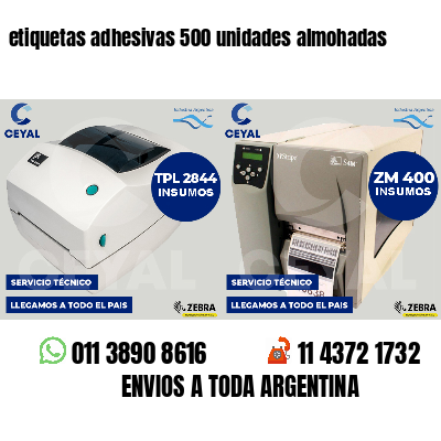 etiquetas adhesivas 500 unidades almohadas