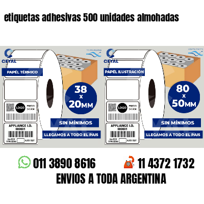 etiquetas adhesivas 500 unidades almohadas