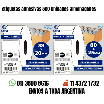 etiquetas adhesivas 500 unidades almohadones