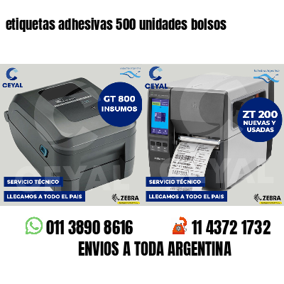 etiquetas adhesivas 500 unidades bolsos