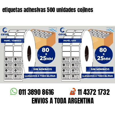 etiquetas adhesivas 500 unidades cojines