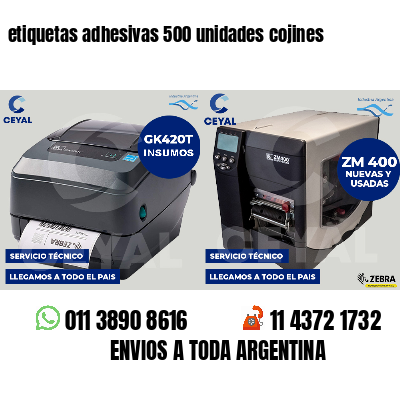 etiquetas adhesivas 500 unidades cojines