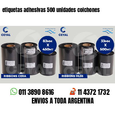 etiquetas adhesivas 500 unidades colchones