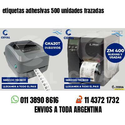 etiquetas adhesivas 500 unidades frazadas