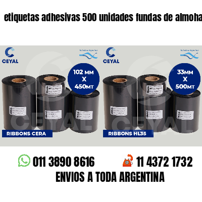 etiquetas adhesivas 500 unidades fundas de almohadas