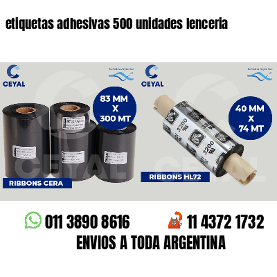 etiquetas adhesivas 500 unidades lenceria