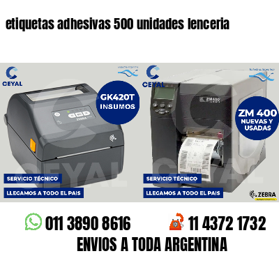 etiquetas adhesivas 500 unidades lenceria