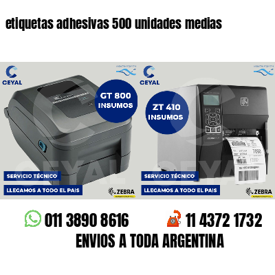etiquetas adhesivas 500 unidades medias