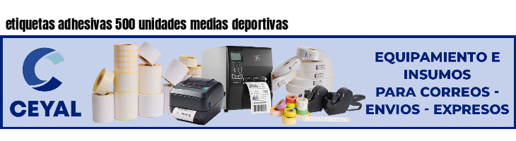 etiquetas adhesivas 500 unidades medias deportivas