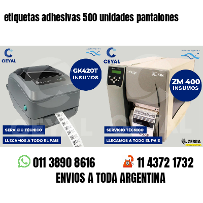 etiquetas adhesivas 500 unidades pantalones