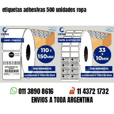 etiquetas adhesivas 500 unidades ropa
