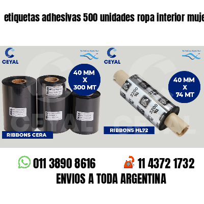 etiquetas adhesivas 500 unidades ropa interior mujer