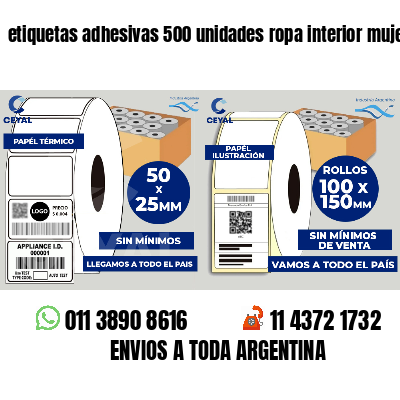 etiquetas adhesivas 500 unidades ropa interior mujer