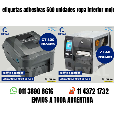etiquetas adhesivas 500 unidades ropa interior mujer