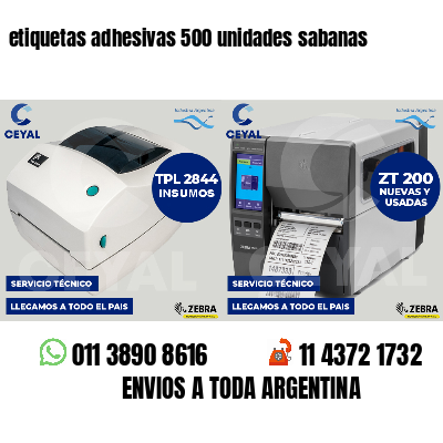 etiquetas adhesivas 500 unidades sabanas