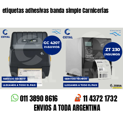 etiquetas adhesivas banda simple Carnicerías