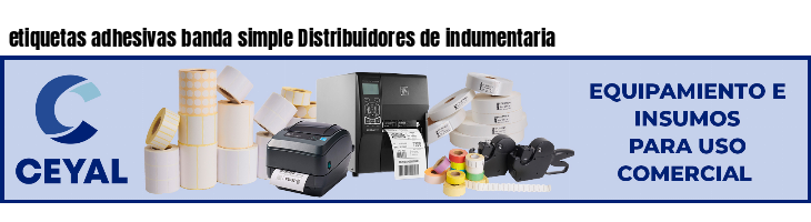 etiquetas adhesivas banda simple Distribuidores de indumentaria