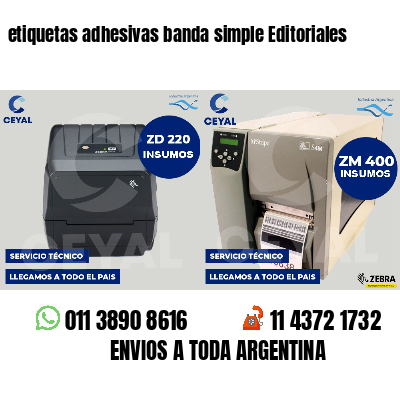 etiquetas adhesivas banda simple Editoriales