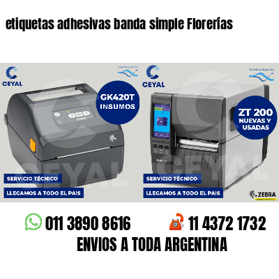 etiquetas adhesivas banda simple Florerías