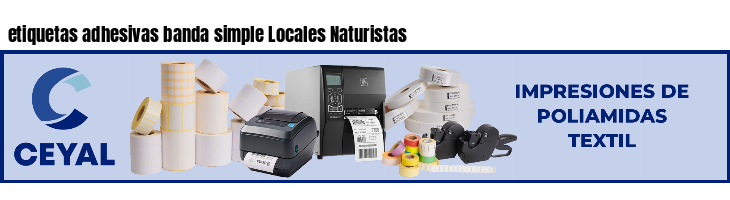 etiquetas adhesivas banda simple Locales Naturistas