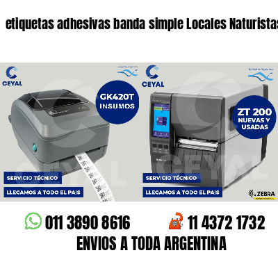 etiquetas adhesivas banda simple Locales Naturistas
