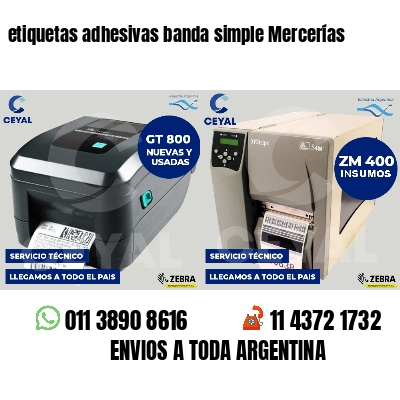 etiquetas adhesivas banda simple Mercerías