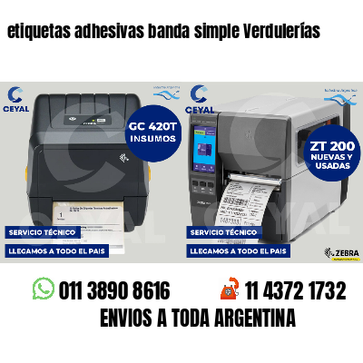 etiquetas adhesivas banda simple Verdulerías