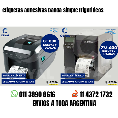etiquetas adhesivas banda simple frigorificos