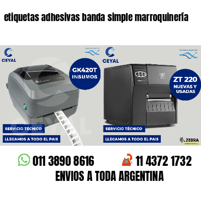 etiquetas adhesivas banda simple marroquinería