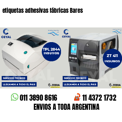etiquetas adhesivas fábricas Bares