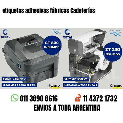 etiquetas adhesivas fábricas Cadeterías