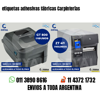 etiquetas adhesivas fábricas Carpinterías