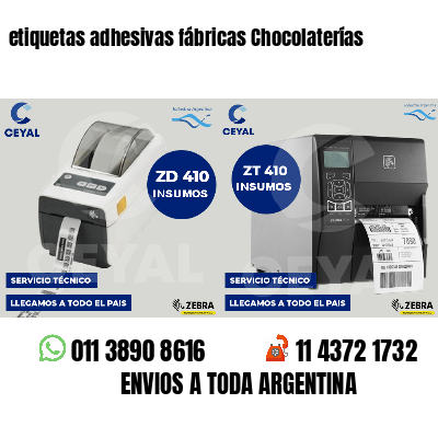 etiquetas adhesivas fábricas Chocolaterías