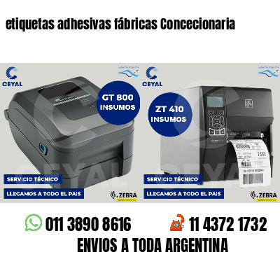 etiquetas adhesivas fábricas Concecionaria