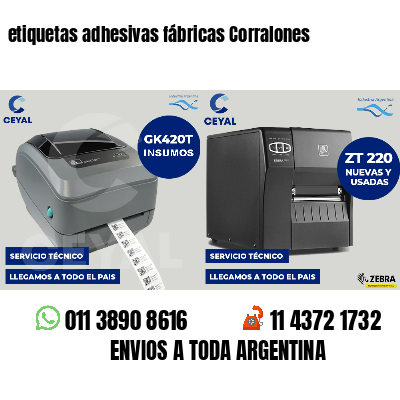 etiquetas adhesivas fábricas Corralones