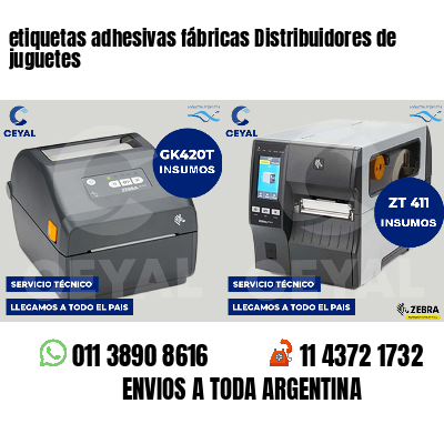 etiquetas adhesivas fábricas Distribuidores de juguetes