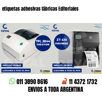 etiquetas adhesivas fábricas Editoriales