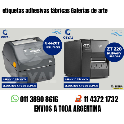 etiquetas adhesivas fábricas Galerías de arte