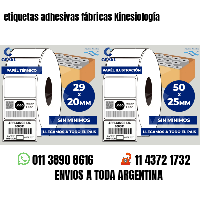 etiquetas adhesivas fábricas Kinesiología
